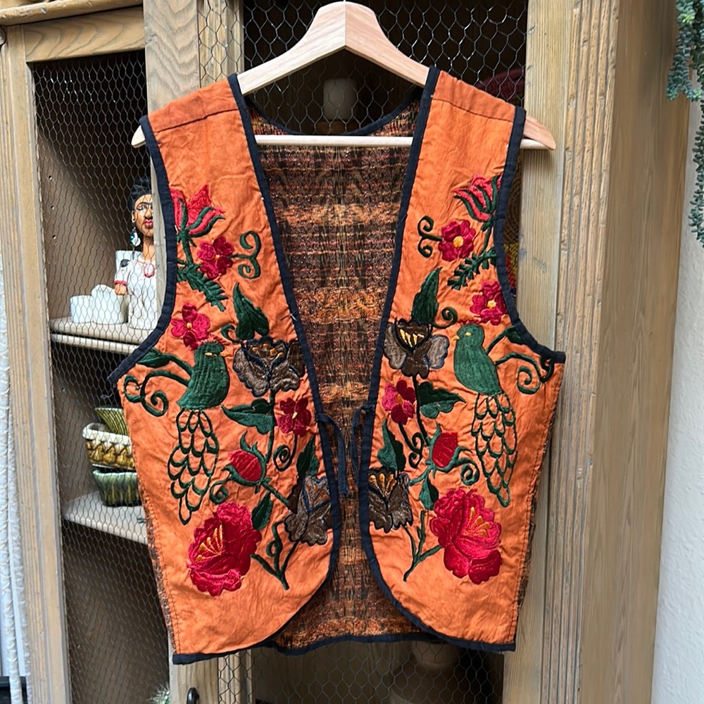 Vintage Guatemalan Embroidered Vest